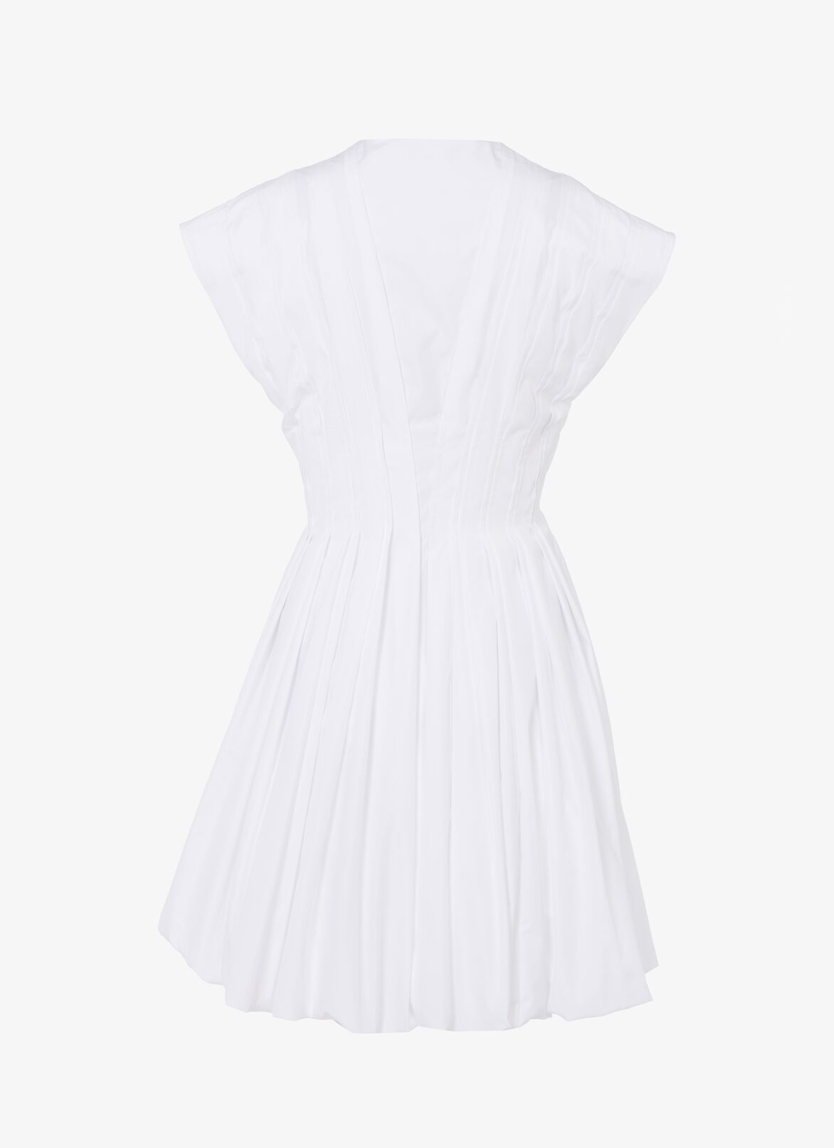 Cotton poplin corset dress
 ALAÏA WHITE COTTON POPLIN CORSET DRESS